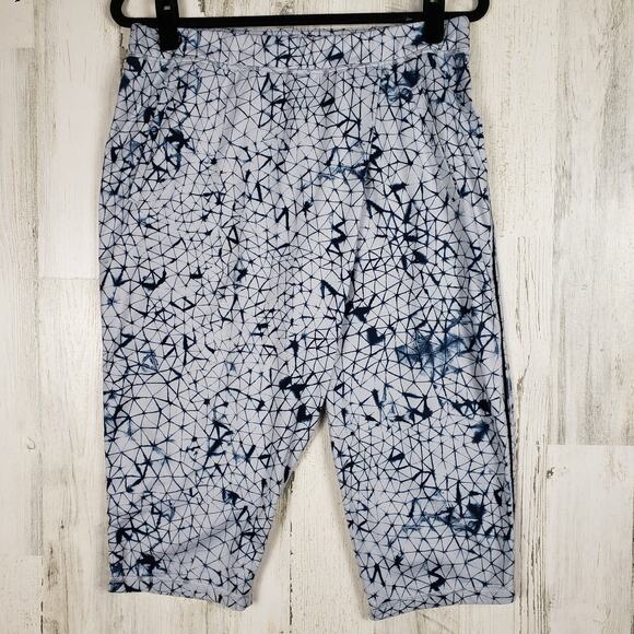 Lululemon Athletica Star Crushed Silver Fox Deep Navy Retreat Yogi Crop Pants 8 - Picture 1 of 15